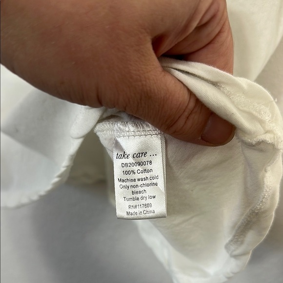 DOWNEAST White Ruffle Sleeve Top M - Picture 5 of 5